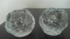Kosta Boda - Snowball waxinelichthouder 2x kopen? Bied vanaf 29!