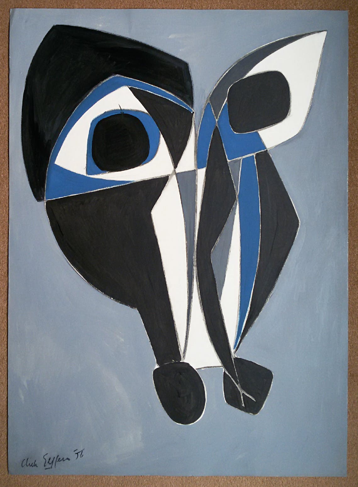 Dick Elffers - Hoofd, acrylverf op papier (groot) kopen? Bied vanaf 195!