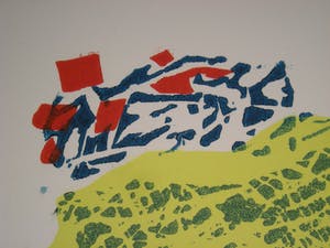 Roger Raveel - Nog een Beetje mens. Kleuren Houtsnede uit 1989 kopen? Bied vanaf 595!