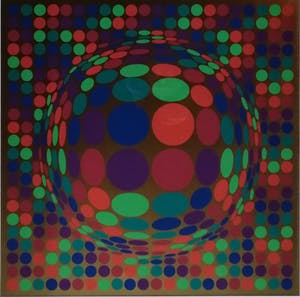 Victor Vasarely - Geometrische compositie kopen? Bied vanaf 375!