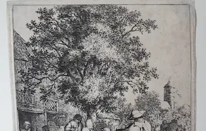 Adriaen van Ostade - De vioolspeler en de draailierspeler kopen? Bied vanaf 500!