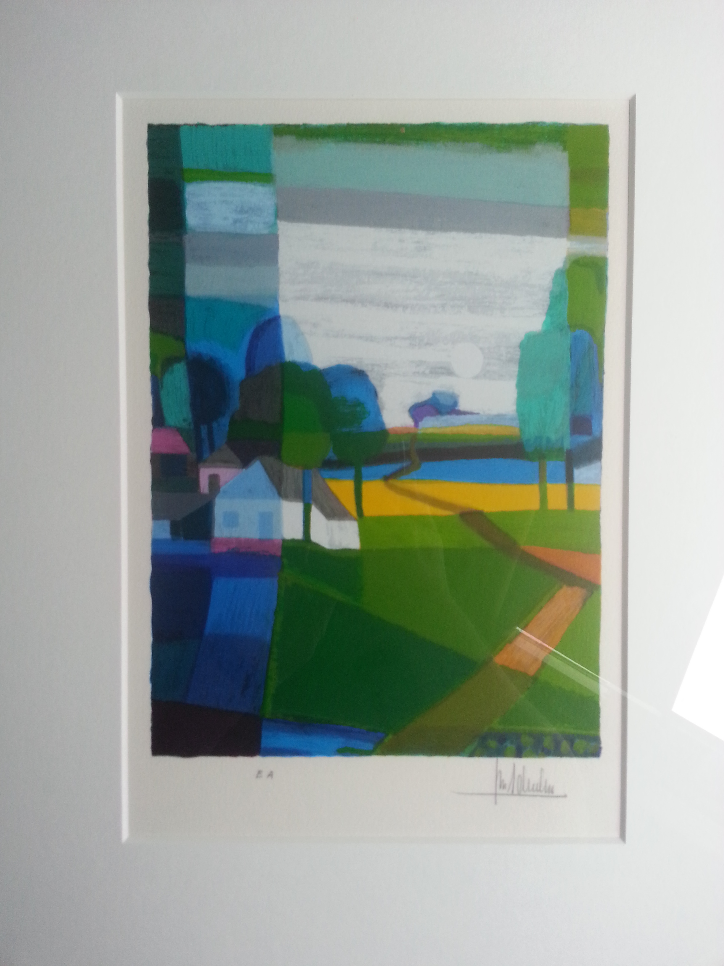 Ton Schulten - Landschap met huizen en bomen kopen? Bied vanaf 295!