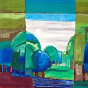 Ton Schulten - At the Lake (zeefdruk op zijde) kopen? Bied vanaf 75!