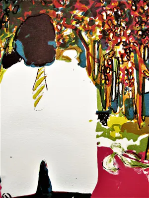 Gijs Assmann - Grote zeefdruk - Kleine oplage (30ex) - "feestelijke ontmoeting" potloodgesigd kopen? Bied vanaf 48!