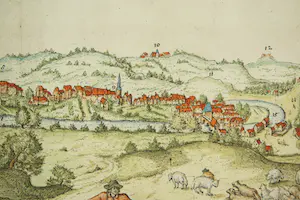 Ludovico Guicciardini - Aanzicht op de stad Limburg - België kopen? Bied vanaf 35!