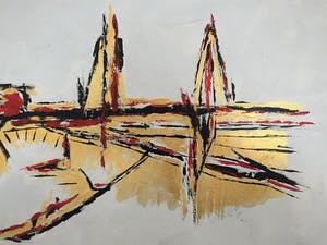 John Foppen - The Golden Harbor..... # K03 . XL. GROOT. kopen? Bied vanaf 169!