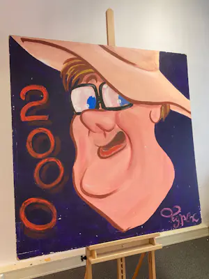 Raymond Koot - TYPEX : Acrylverf op board , Hansje Joustra (o.a. Oog & Blik) - 2000 kopen? Bied vanaf 250!