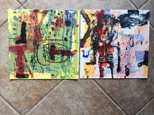 Rik van Iersel - twee zeefdrukken uit 1992 en 1994 - kleine oplage (50) verkocht voor € 45!