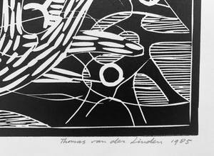 Thomas van der Linden - linosnede - 'Catacombe des inconnues' - 1985 kopen? Bied vanaf 75!