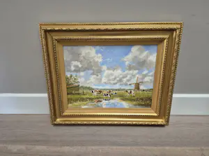 Albert Temming - olie op doek - Koeien in weidelandschap, gesigneerd kopen? Bied vanaf 195!