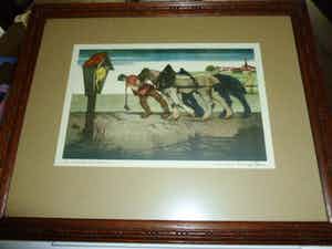 Maurice Langaskens - Kleurenets "Le symbole du calvaire". verkocht voor € 35!