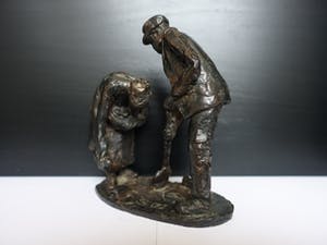 Siem Wardenaar - Brons "de aardappelrapers" kopen? Bied vanaf 220!