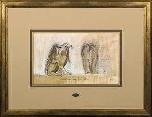 Niet of onleesbaar gesigneerd - Offset, Griffioenen (set van 2) kopen? Bied vanaf 10!