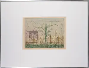 Arnold Gross - Ets en aquatint, Binnentuin - Ingelijst kopen? Bied vanaf 300!