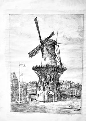 Frans de Groen - Molen a/h Oostplein R'dam (vooroorlogs Rotterdam) 039-FG kopen? Bied vanaf 25!