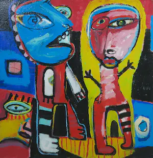 Henk Vierveijzer - Olieverf op doek, Wit voetje - Ingelijst kopen? Bied vanaf 500!