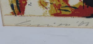 Guido de Waart - Linosnede, Zonder titel - Ingelijst kopen? Bied vanaf 20!