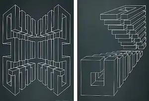 AcheterHarry Karssen - Lot van twee zeefdrukken, Z.T. Abstractie? Enchérissez de 1!