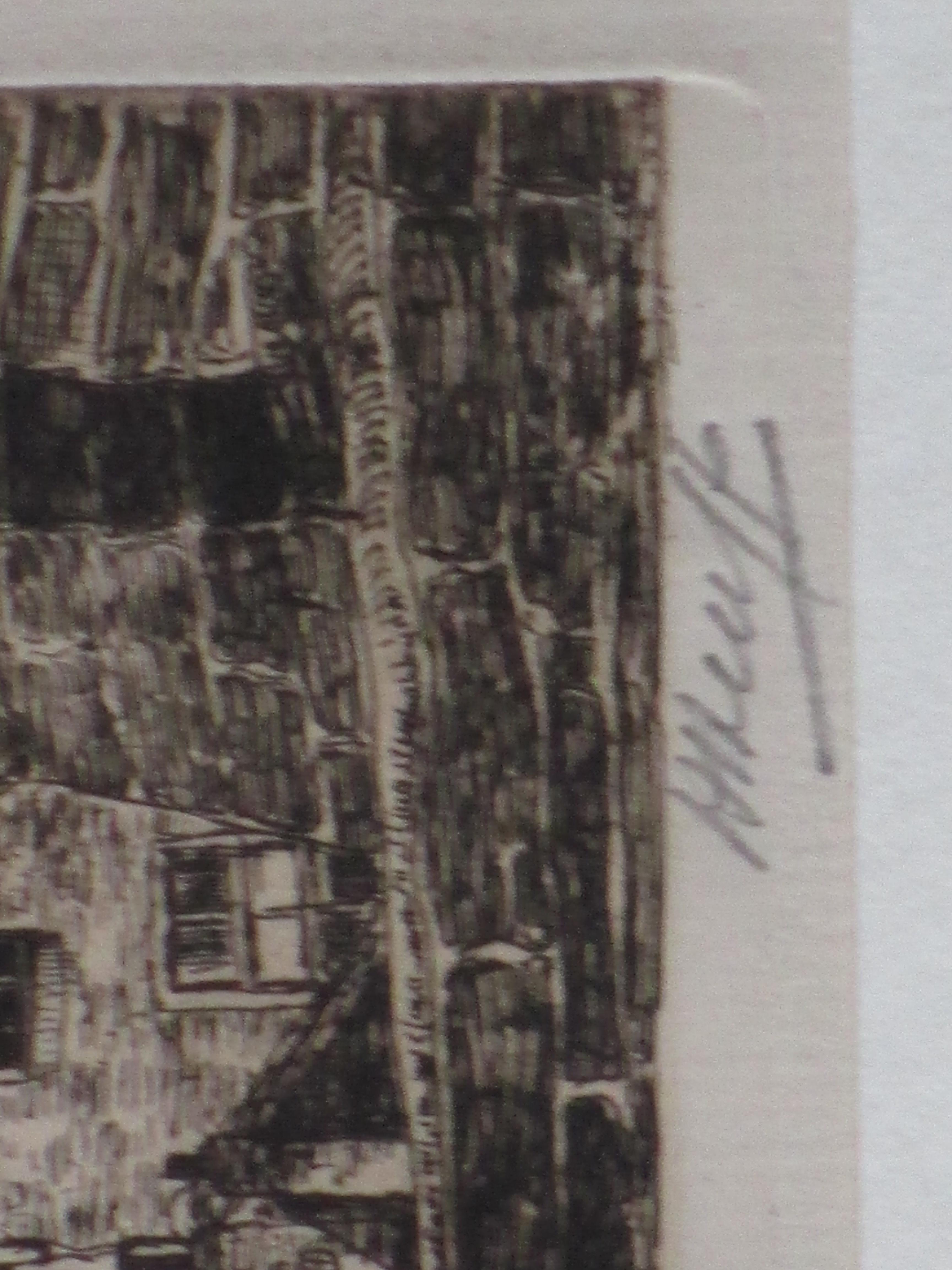 Herman Heuff - Stadsgezicht Zierikzee - Ets kopen? Bied vanaf 45!