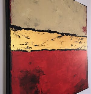 John Foppen - Red + Gold in Symphony........ # K 02. XL. Groot kopen? Bied vanaf 169!