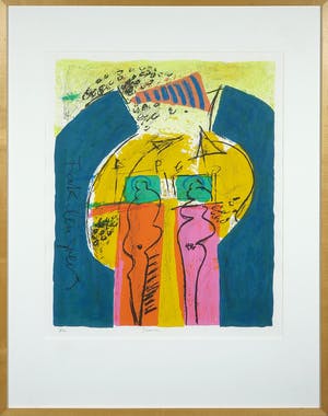 Frank Lengvenius - Zeefdruk, Samen - Ingelijst kopen? Bied vanaf 1!