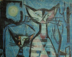 Willem H.A. Teeling - “Blauwe katten” - 1989 – nr. 2 van 50 ex. kopen? Bied vanaf 1!