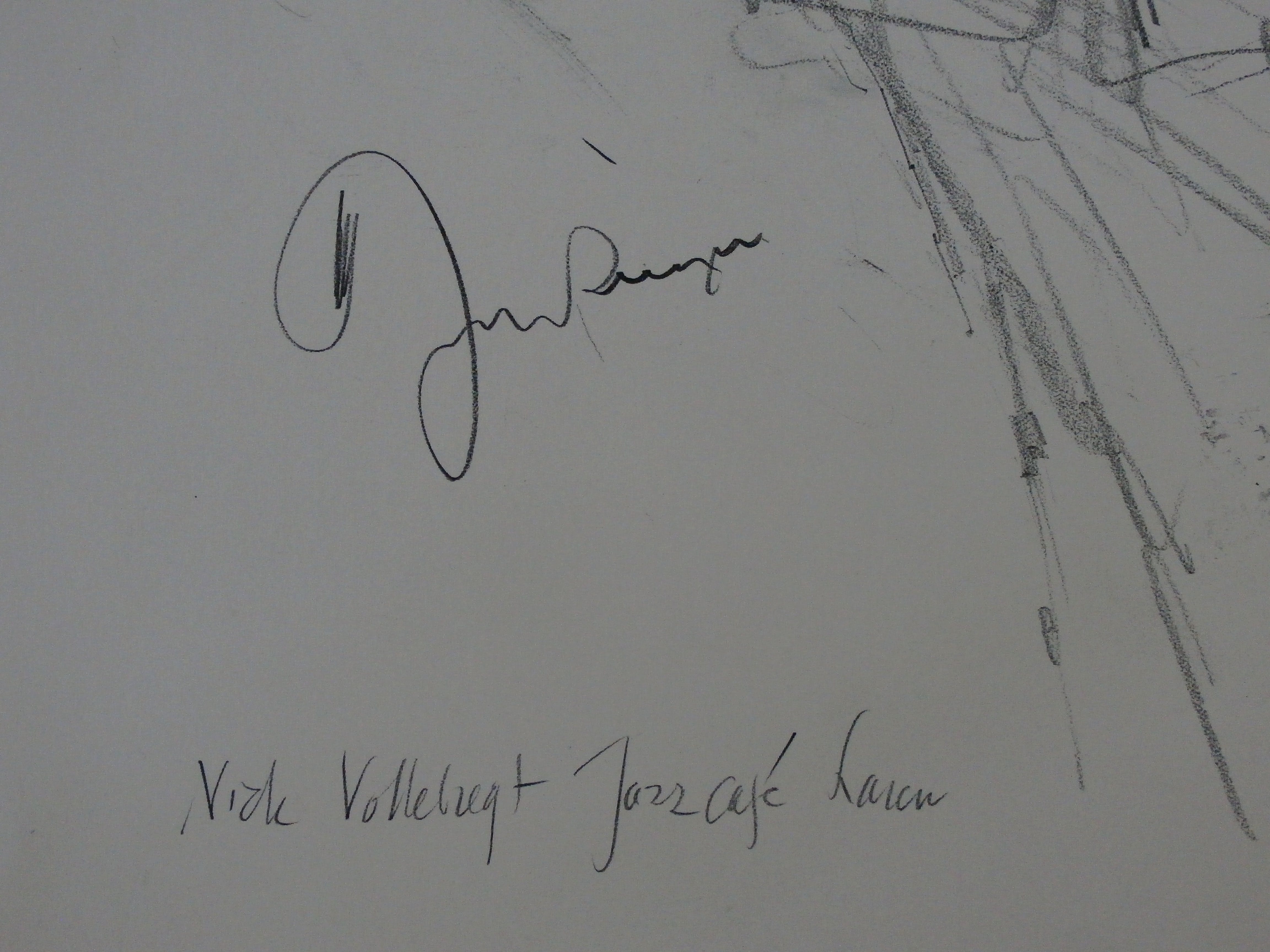 Piet Klaasse - tekening en litho : Nick Vollebregt Jazzcafé Laren - 1982 kopen? Bied vanaf 75!