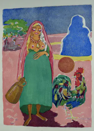 Kees van Dongen - Gravure 1001 nacht:'Farizade et l'oiseau parleur' kaufen? Bieten Sie von 30!