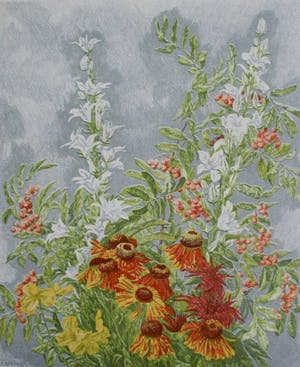 Edgar Fernhout - Kleurenlitho: boeket - 1947 kopen? Bied vanaf 50!