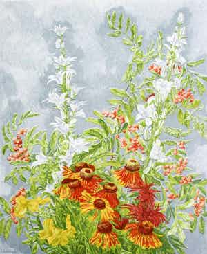 Edgar Fernhout - Kleurenlitho: boeket - 1947 verkocht voor € 50!