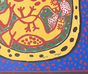 Corneille - Ingelijste Love Birds zeefdruk op canvas - Cobra EA 1/13 kopen? Bied vanaf 1600!