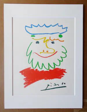 Pablo Picasso - Koning Badadilma - Lithographische afdruk uit 1965 drukgesigneerd kopen? Bied vanaf 85!