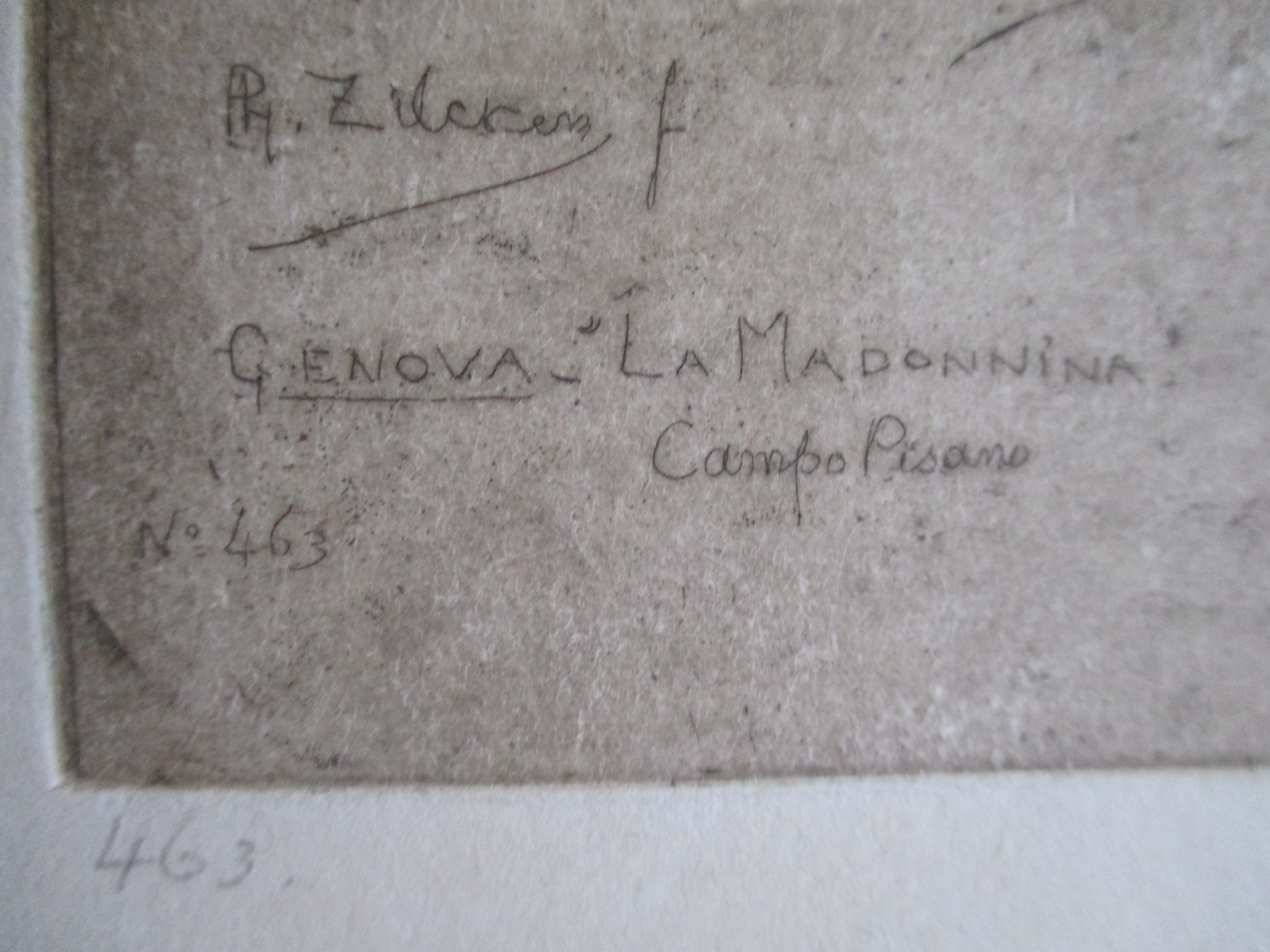 Philip Zilcken - Ets Genova "La Madonnina" Campo Pisano kopen? Bied vanaf 1!