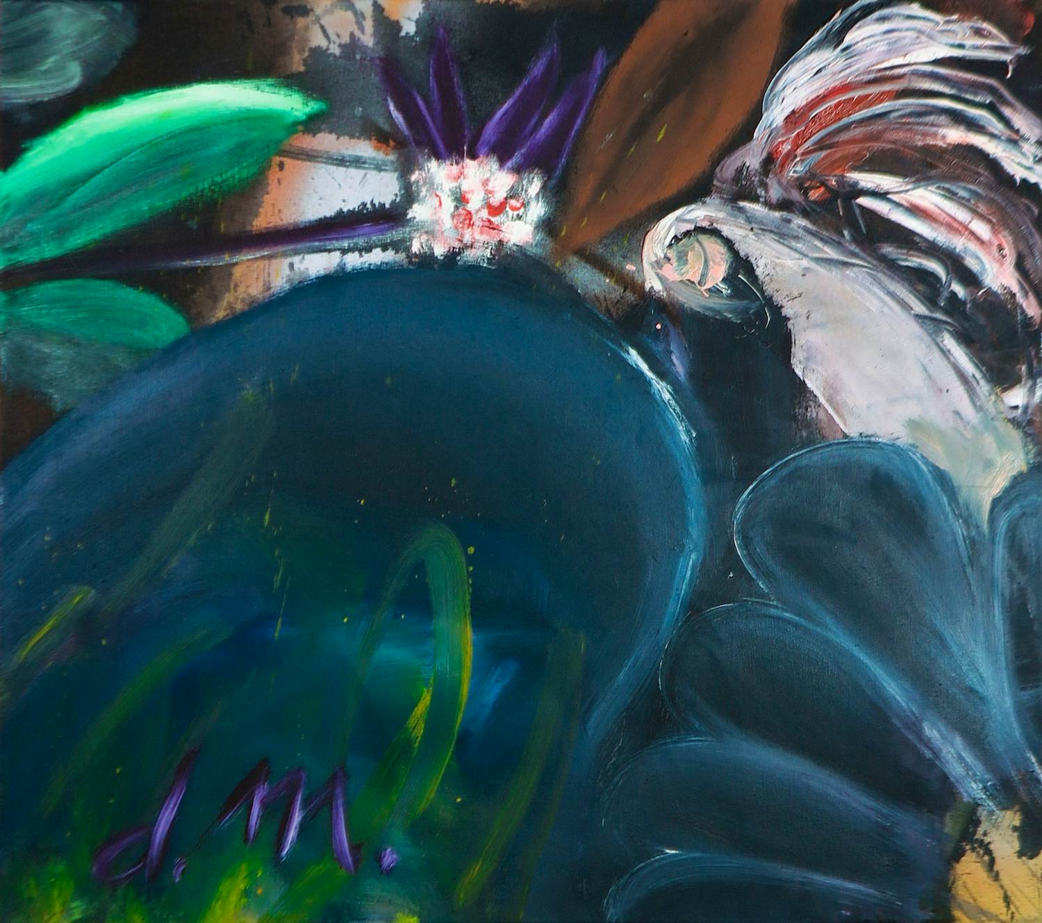 Dietrich Maus - Olieverf op doek, Mit flügelschnecke kopen? Bied vanaf 80!