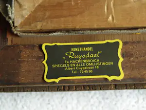 Niet of onleesbaar gesigneerd - Ovaal ingelijst , Olieverf op doek , Bloemstilleven – ca. 1950 kopen? Bied vanaf 1!