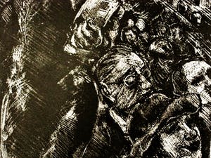 Ignaz Epper - Renommierter Schweizer expressionist - der Theaterbesuch - signiert kopen? Bied vanaf 29!