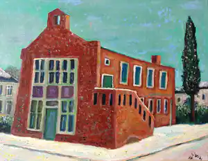 Denny Jacobs - Winters stadsgezicht te Arnhem verkocht voor € 120!