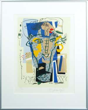 Kees Salentijn - Zeefdruk, Pan Comido IV - Ingelijst verkocht voor € 1!