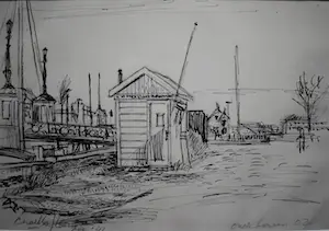 Charles J. Kemper - Historisch Rotterdams stadsgezicht van de oude haven 1941 kopen? Bied vanaf 100!