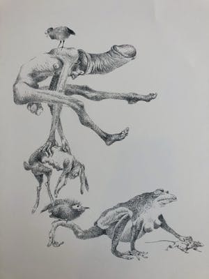 Melle Oldeboerrigter - lot van 2: litho en incomplete map (12 van de 14) reproducties kopen? Bied vanaf 65!