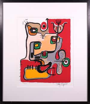 Patty Harpenau - Zeefdruk, Zonder titel - Ingelijst verkocht voor € 20!