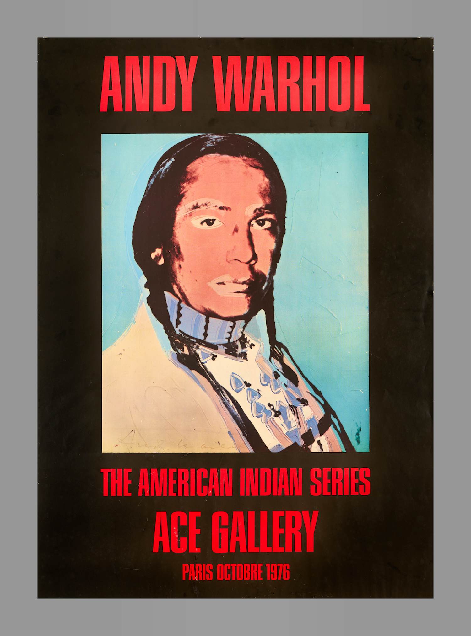 AcheterAndy Warhol - Gesigneerd, Voor de expositie "The American Indian Series" Parijs - 1976? Enchérissez de 2950!