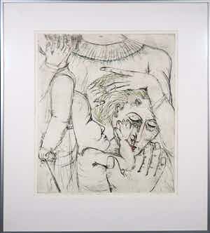 Henk Visch - Ets, De afstand die nabijheid heet nr. 5 - Ingelijst verkocht voor € 80!