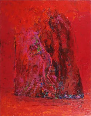 Franscz Witte - Acryl op board, Levend landschap - Ingelijst kopen? Bied vanaf 35!