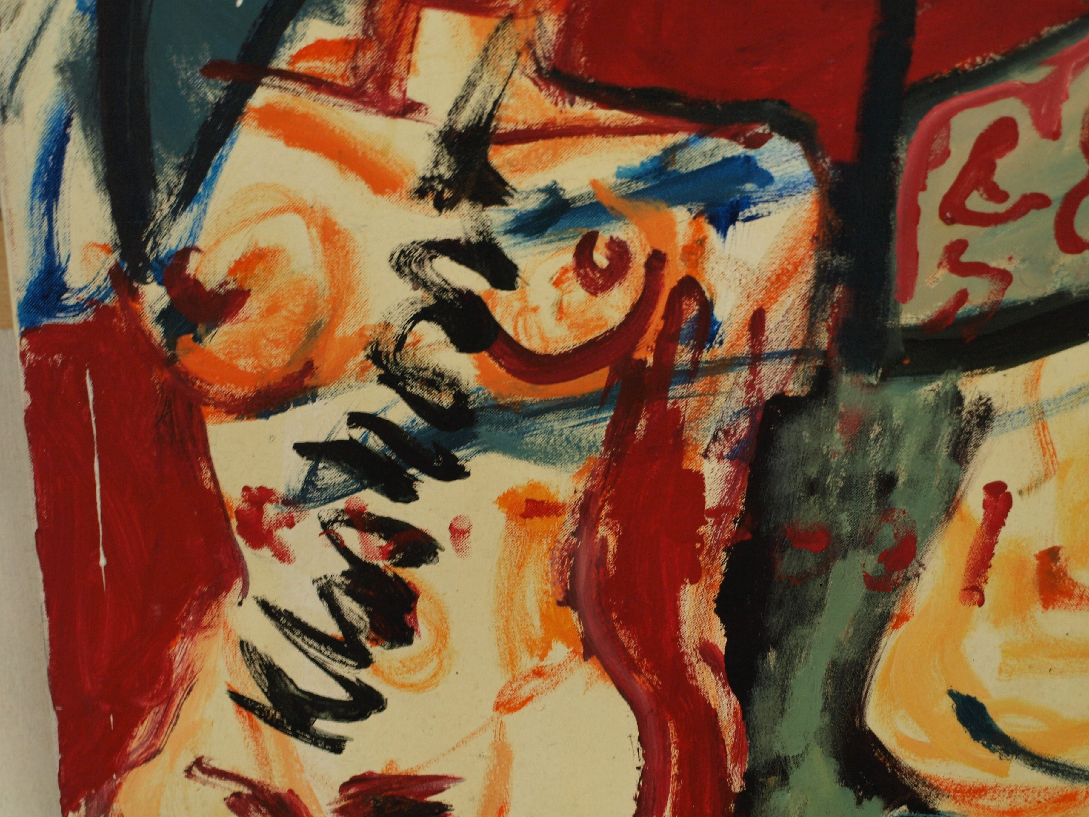 Peter Klashorst - Acrylverf op doek – “Billen” – Zeer GROOT - ca. 1995 kopen? Bied vanaf 1!