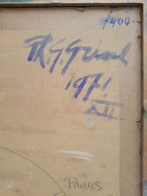 Phil Grisel - 71 XII, olieverf op schilderkarton (ingelijst) kopen? Bied vanaf 1!