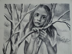 Aart van Dobbenburgh - Ingelijste litho , Meisje – 1979 – nr. 1 van 150 ex. kopen? Bied vanaf 35!