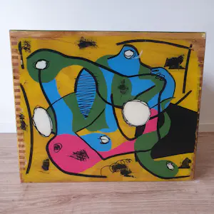 Christian van Hedel - Art Block L geel groen epoxy kopen? Bied vanaf 25!