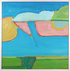 Paul Overhaus - Olieverf op doek, Polderland - Ingelijst verkocht voor € 70!