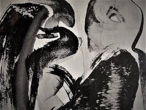 Niet of onleesbaar gesigneerd - Intrigerend abstract-figuratief OostIndInkt Aquarel - gesigneerd 1983 kopen? Bied vanaf 1!